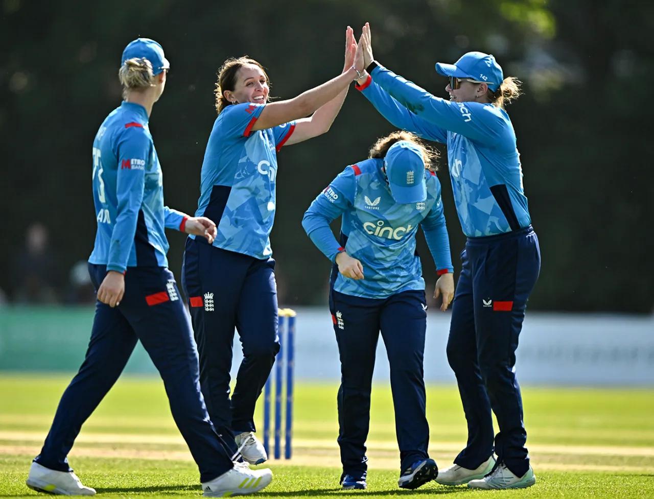 Kate Cross shines with both bat and ball as England secure a four-wicket victory