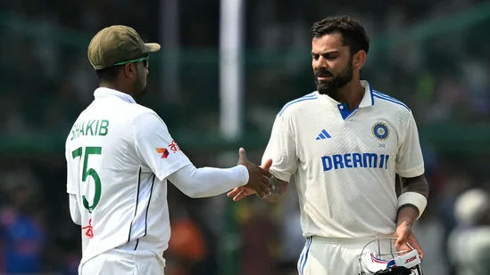 Virat Kohli's heartwarming gesture for Shakib Al Hasan following possible farewell Test, presents BAN legend with cherished keepsake