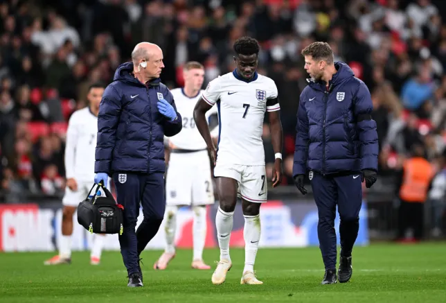 Update on Bukayo Saka's injury as the Arsenal star limps off during England's defeat