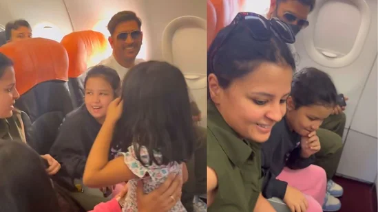 Sakshi Dhoni's heartwarming gesture for a Bengaluru family seeking a picture with MS Dhoni on a flight